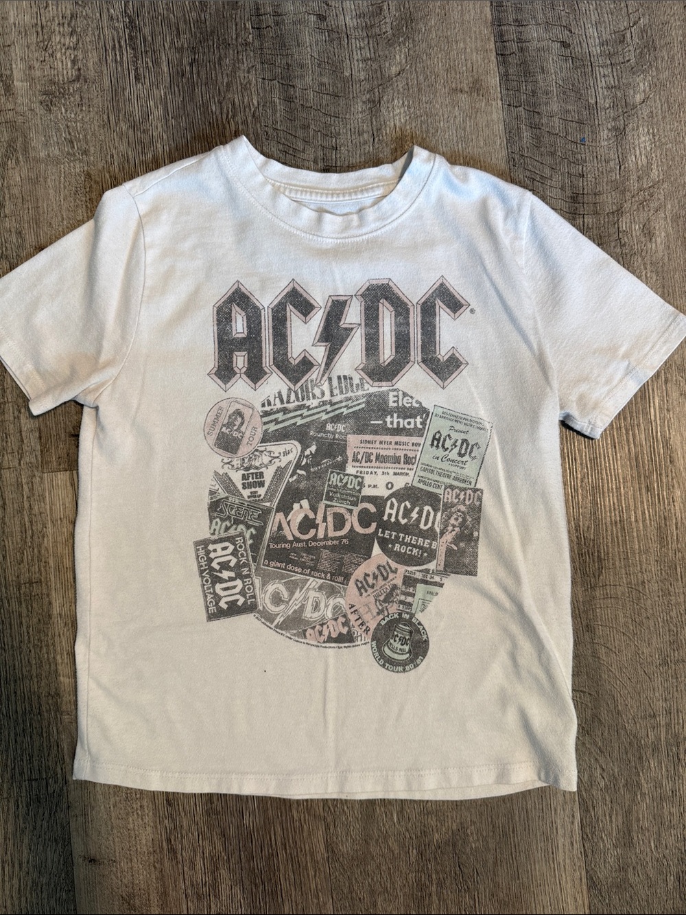 Abercrombie kids AC/DC White Graphic Band Tee for Kids